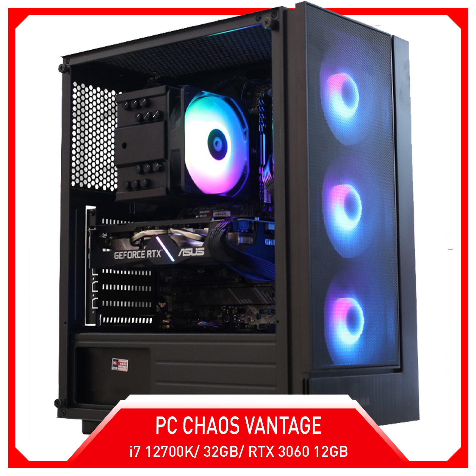 PC Chaos Vantage I7 12700K/32GB/ RTX 4060 Ti 16GB