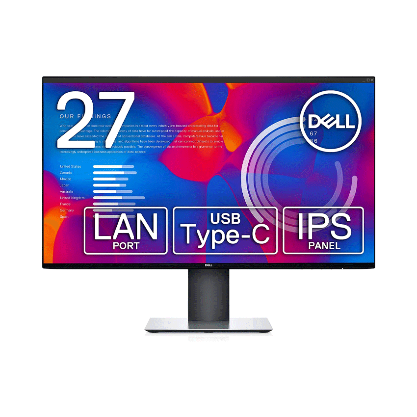Màn hình Dell U2721DE (27inch/2K-QHD/IPS/60Hz/5ms/HDMI+TypeC+ Audio+LAN)