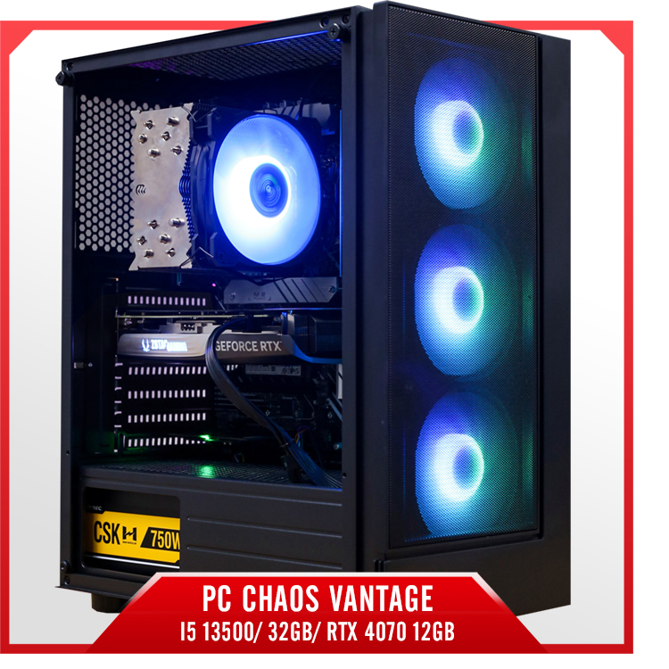 PC Chaos Vantage - I5 13500/ 32GB/ RTX 4070 12GB