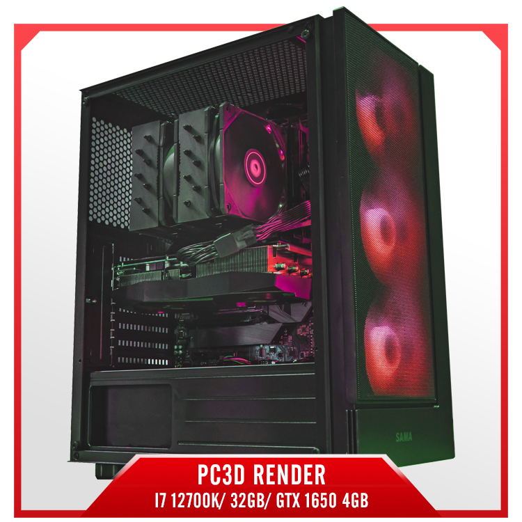 PC3D Render - I7 12700K/ 32GB/ GTX 1650 4GB