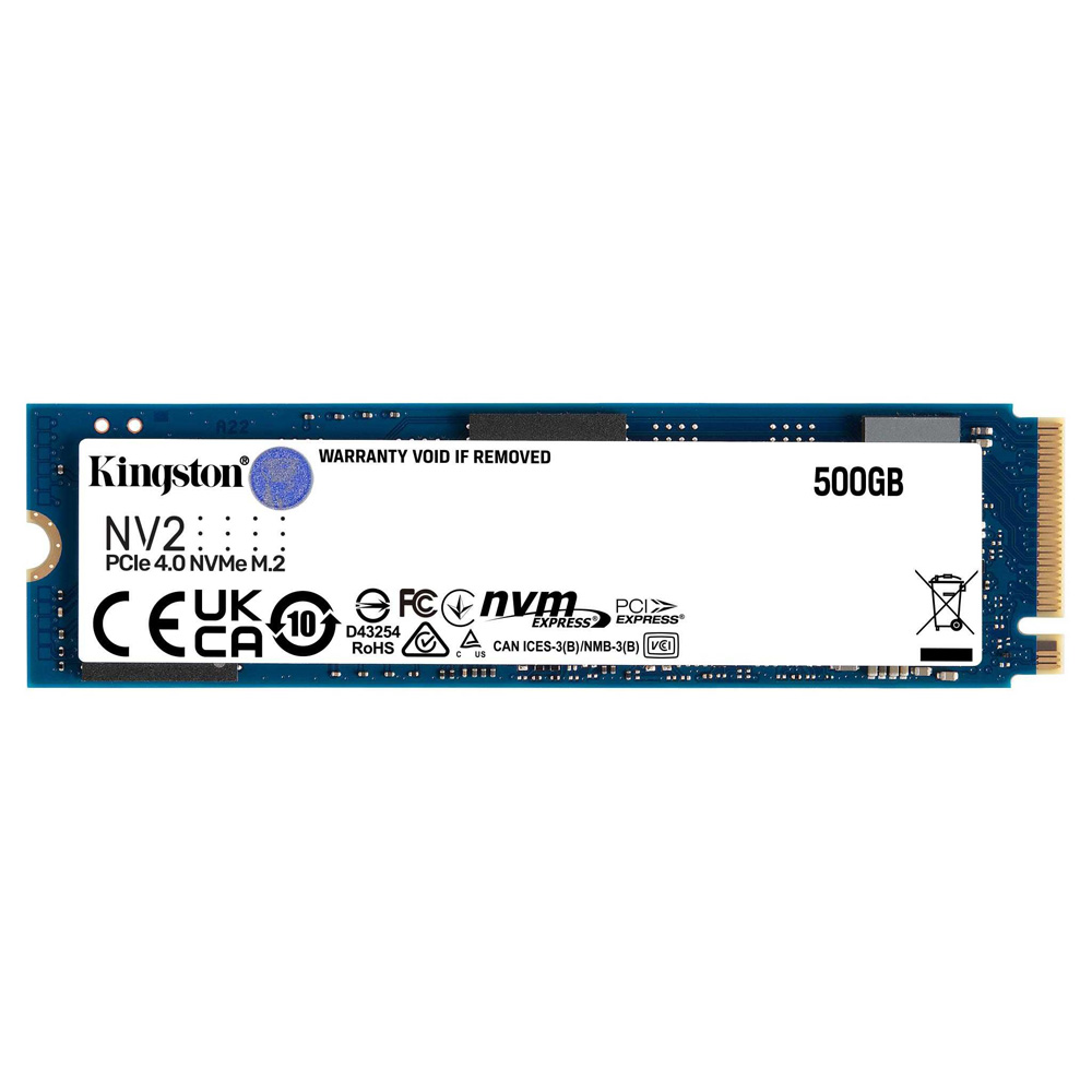 Ổ cứng SSD Kingston NV2 500GB PCIe 4.0 x4 NVMe M.2 (Đọc 3500 MB/s - Ghi 2100 MB/s)